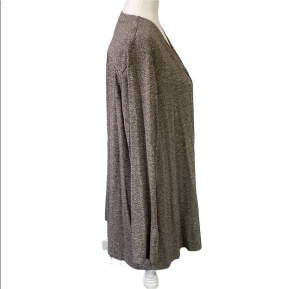 J Jill Wearever Long Open Front Cardigan Drape Long Sleeve Stretch Knit Pockets - Picture 2 of 15